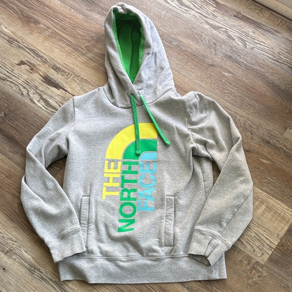 The North Face Sweaters - The North Face Green and Gray Hoodie